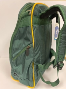 A picture containing bag, green, accessory, backpack 
Description automatically generated